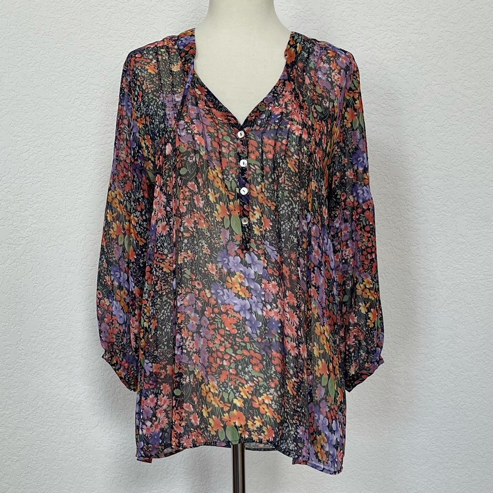 Bellatrix Nordstrom Floral Chiffon Blouse